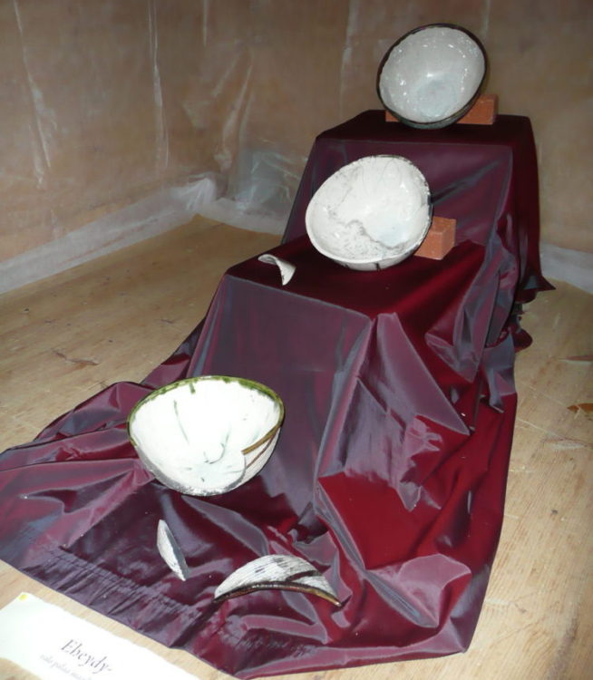 Raku bowl installation