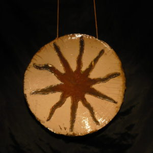 Raku fired wall sculpture.
